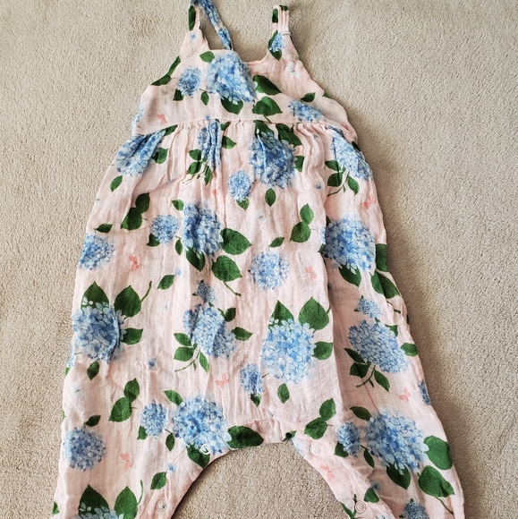 Angel Dear Other - Angel Dear Hydrangea tie back romper